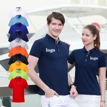 Logotipo personalizado por atacado Homens mulheres unissex pólo tshirts